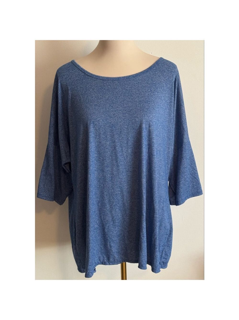 Women's LuLaRoe Irma Blue Short Sleeve Tee Plus 3XL